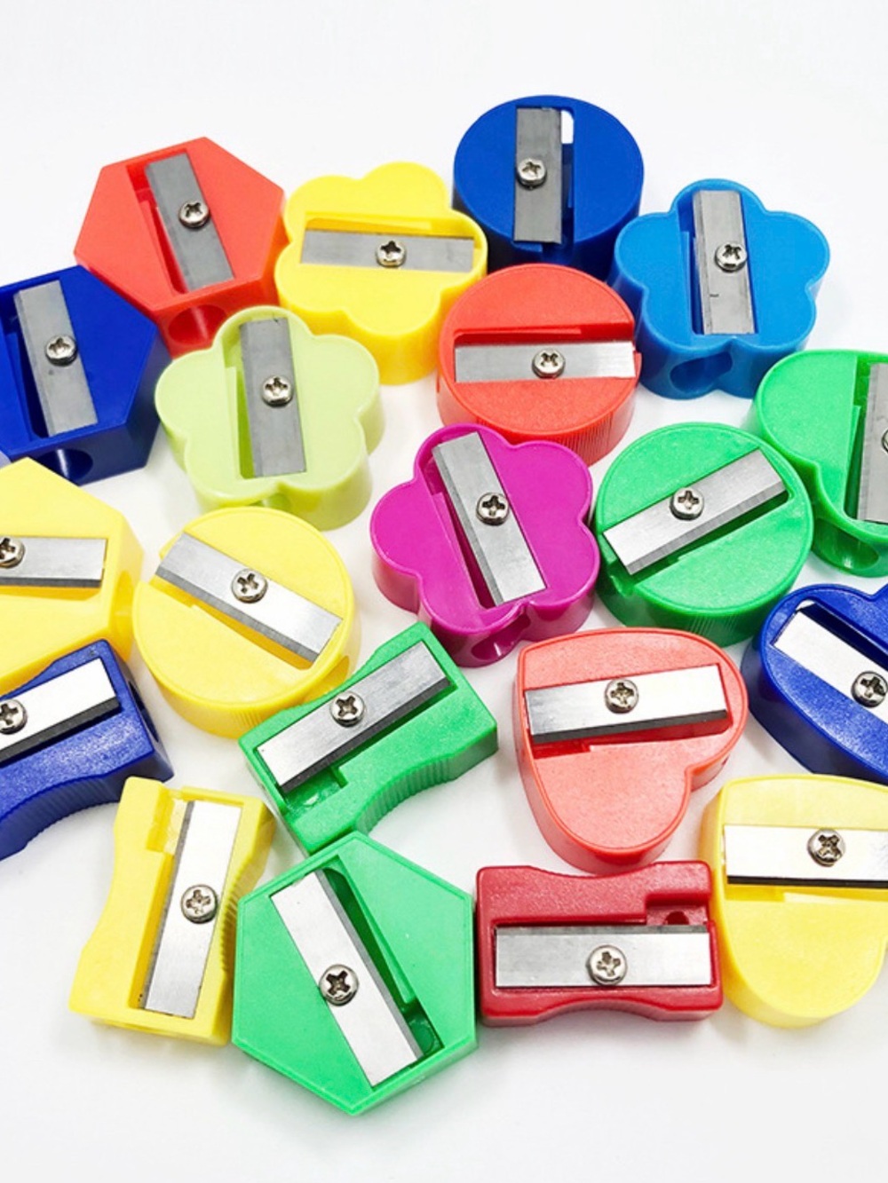 Colorful Plastic Pencil Sharpener Assortment - Multi-Color